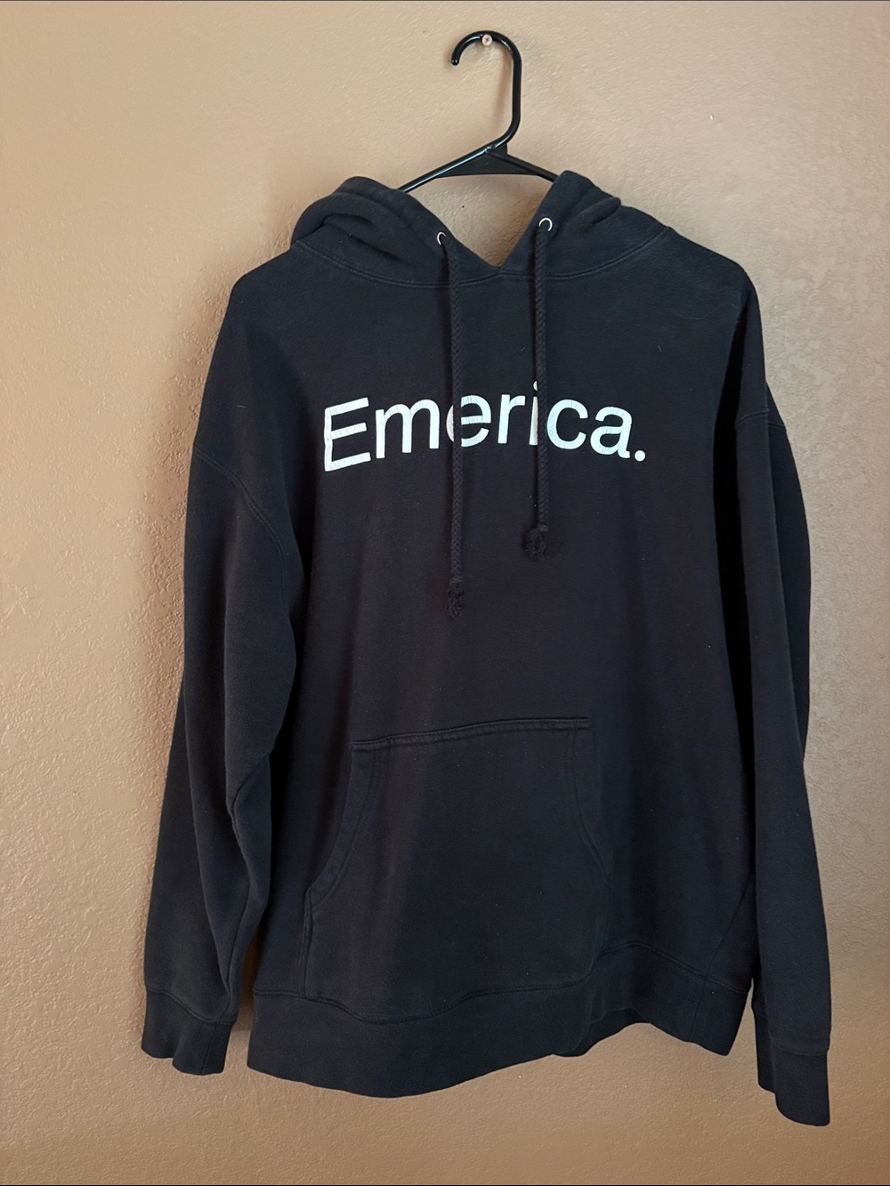 Emerica Black Crewneck Hoodie with White Logo